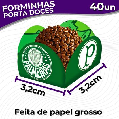 Imagem de Porta Forminha de Doces Brigadeiro Palmeiras Festa de Aniversário - 40 Unidades - Festcolor