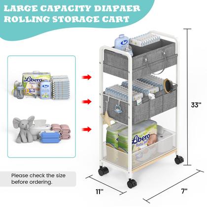 Imagem de Porta-Fraldas Rolante LIDTOP White - 3 Camadas