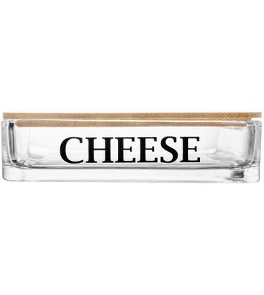 Imagem de Porta Frios 18x15x8cm Com Tampa De Bambu Basic Vidro