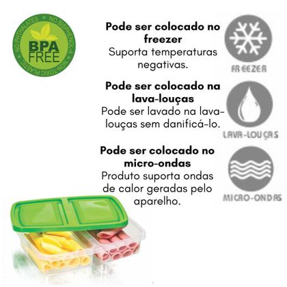 Imagem de Porta Frios Com 2 Divisórias Pote Multiuso 1250 Ml Cores Sortidas