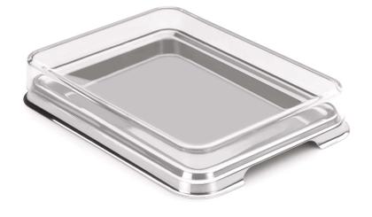 Imagem de Porta Frios Forma Vision Retangular com Tampa e Bandeja Inox