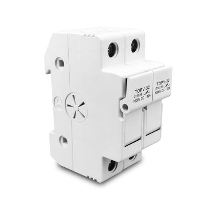 Imagem de Porta Fusível Solar Fotovoltaico Bipolar 10x38mm 32a 1000v