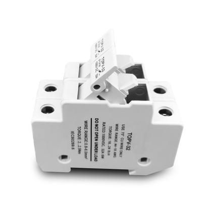 Imagem de Porta Fusível Solar Fotovoltaico Bipolar 10x38mm 32a 1000v