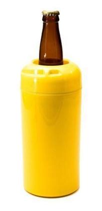 Imagem de Porta Garrafa Cerveja 600ml Cervegela Kit 3 Pecas Bar Cores - Amarelo