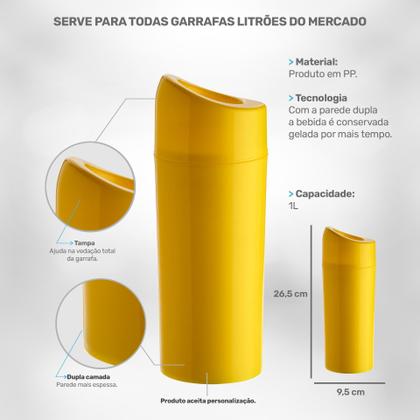 Imagem de Porta Garrafa Litrão 6pçs Camisinha Litrão Cervagela Térmico