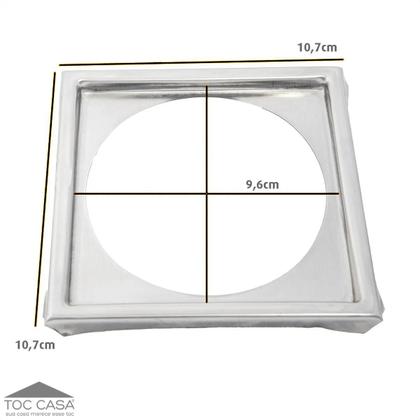 Imagem de Porta Grelha Caixilho Quadrado 10x10cm Em Inox