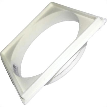 Imagem de Porta Grelha Pvc Krona Quadrada 10X10 Branca Nr58 - Kit C/12 Pecas