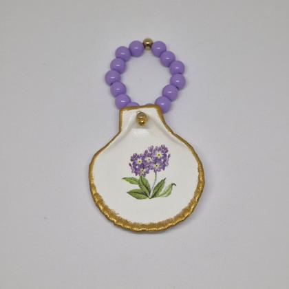 Imagem de Porta Guardanapo Concha Floral Lilás