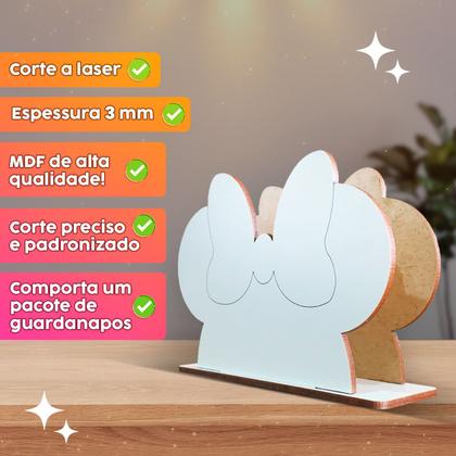 Imagem de Porta Guardanapo Personagem Decoração Mdf 12cm Kit 45