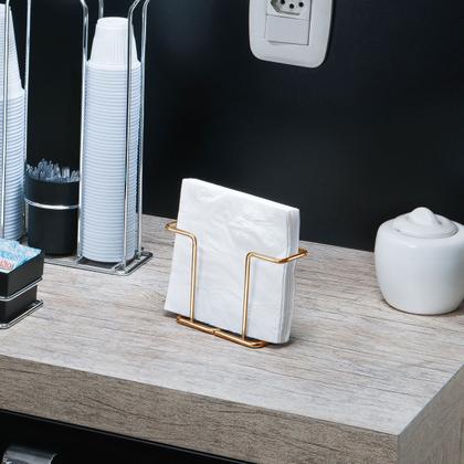 Imagem de Porta Guardanapo Suporte de Aço Mesa Cozinha Café Pequeno