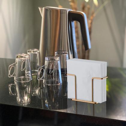 Imagem de Porta Guardanapo Suporte de Aço Mesa Cozinha Café Pequeno