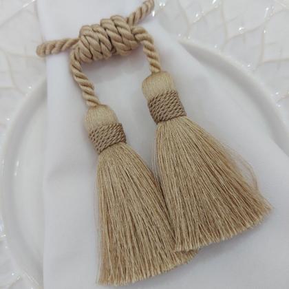 Imagem de Porta Guardanapo Tassel Bege