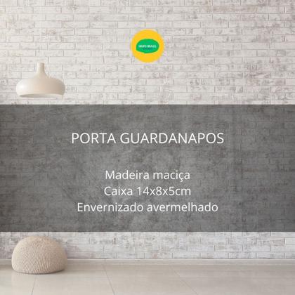 Imagem de Porta Guardanapos de Madeira Rústica  "Elegância Natural e Mesa Inesquecível!"