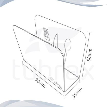 Imagem de Porta Guardanapos de Mesa Cozinha Suporte Aço Inox 304 - Tubrax