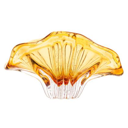 Imagem de Porta Guardanapos de Vidro Murano Italy Âmbar Laranja 20x11x9cm Wolff