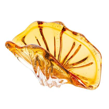 Imagem de Porta Guardanapos de Vidro Murano Italy Âmbar Laranja 20x11x9cm Wolff