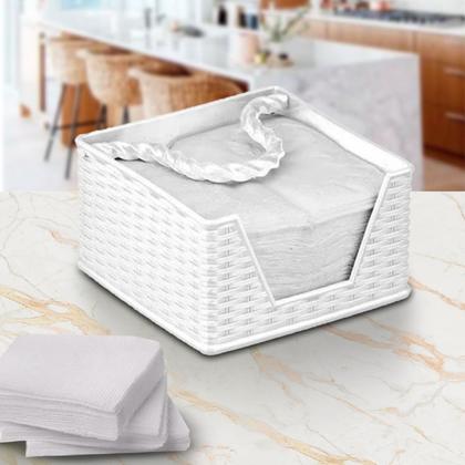 Imagem de Porta Guardanapos Rattan Plástico Resistente Com Alça