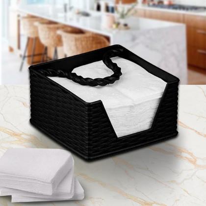 Imagem de Porta Guardanapos Rattan Plástico Resistente Com Alça