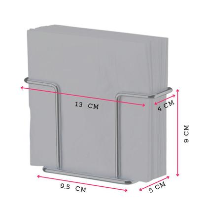 Imagem de Porta Guardanapos Suporte Papel Aço Brilhante Cromado Mesa Café Future