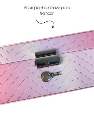 Imagem de Porta Jóias Grande Em Material Sintético E Camurça Duplo SSH17-6-210