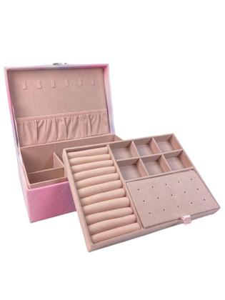 Imagem de Porta Jóias Grande Em Material Sintético E Camurça Duplo SSH17-6-210