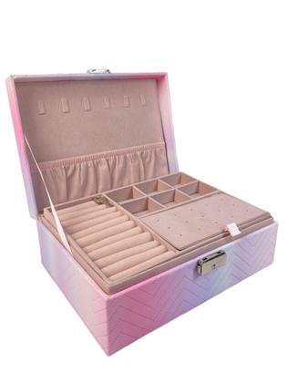 Imagem de Porta Jóias Grande Em Material Sintético E Camurça Duplo SSH17-6-210