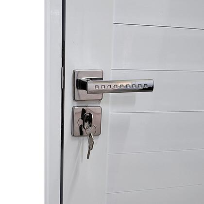 Imagem de Porta Lambril de Alumínio 210 X 90cm com Maçaneta Premium Linha 30 Lado Esquerdo Esquadrias Bergamo