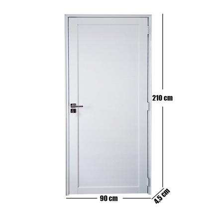 Imagem de Porta Lambril de Alumínio 210 X 90cm com Maçaneta Premium Linha 30 Lado Esquerdo Esquadrias Bergamo