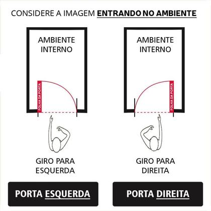 Imagem de Porta Lambril de Alumínio Esquerda 210 x 80cm com Friso e Visor Linha Veneza Esquadrias Bergamo