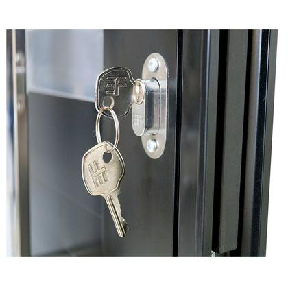 Imagem de Porta Lambril de Alumínio Preto Com Vidro e Puxador CMC Classic L30 - Lado Esquerdo - 2.10 (A) X 0.80 (L)