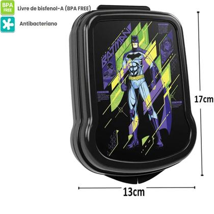 Imagem de Porta Lanche Sanduicheira Infantil Escolar Batman Plasutil