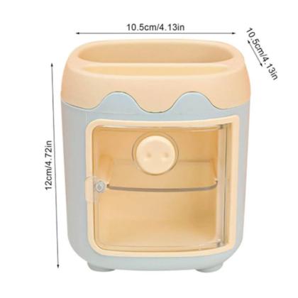 Imagem de Porta Lápis em formato de Mini Geladeira - Porta Objetos com adesivos - Kawaii