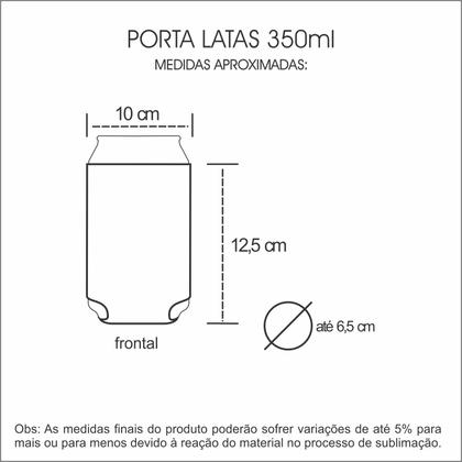 Imagem de Porta Lata em Neoprene 350ml Preto - Isolante Térmico - Kit com 5 Peças