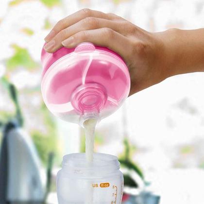 Imagem de Porta Leite Ou Fórmula Em Pó com divisórias Munchkin 266ml Rosa