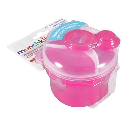 Imagem de Porta Leite Ou Fórmula Em Pó com divisórias Munchkin 266ml Rosa