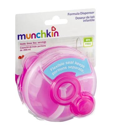 Imagem de Porta Leite Ou Fórmula Em Pó com divisórias Munchkin 266ml Rosa