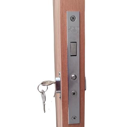 Imagem de Porta lisa de correr 210x60 com kit madeira completa