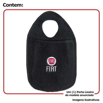 Imagem de Porta Lixo Automotivo Carpete Com Logo Bordado Fiat