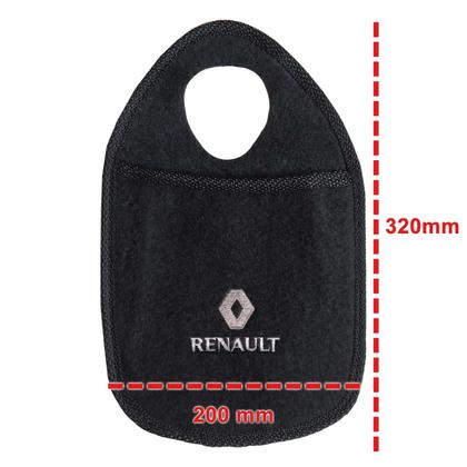 Imagem de Porta Lixo Automotivo Carpete com Logo Bordado RENAULT