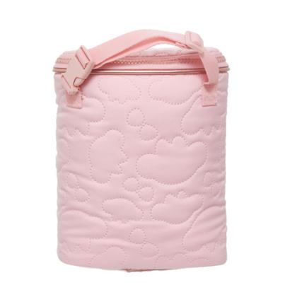 Imagem de Porta Mamadeira Bolsa Frasqueira Térmica Lilica Ripilica Cor Rosa Bebê Menina Matelassê Little Shine Para 2 Mamadeiras