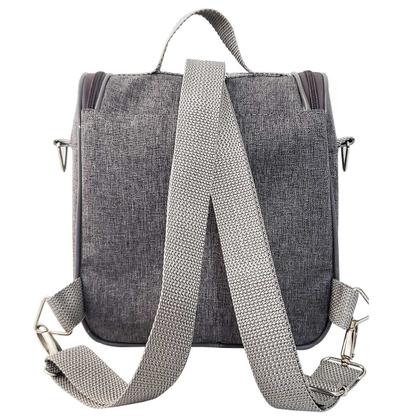 Imagem de Porta Mamadeira Térmico Cinza Para Até 5 Mamadeiras Frasqueira Bebê Compacta 4L Passeio Maternidade Luxo Térmica Reforçada Isolamento PVC