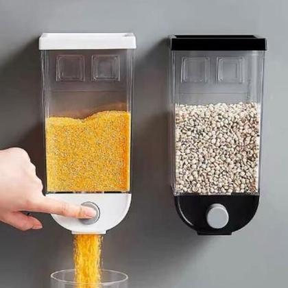 Imagem de Porta Mantimentos Dispenser 1kg Grãos Pote Organizador Cereal Alimento Parede