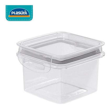 Imagem de Porta Mantimentos Hermético Quadrado Trava Mais 380ml