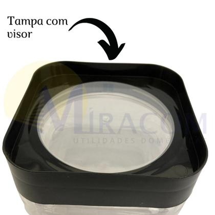 Imagem de Porta mantimentos Plug quadrado 1,28 litros Plasutil ref.13940