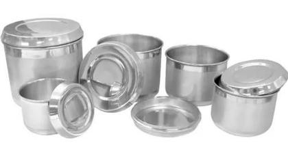 Imagem de Porta Mantimentos Pote Vasilha De Alumínio Kit Com 5 Peças