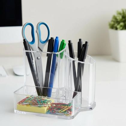 Imagem de Porta Maquiagem de Pincel e batom Organizador Acrílico Para Cosméticos