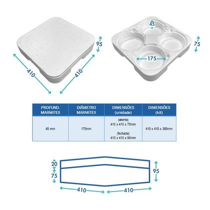 Imagem de Porta Marmitex de Isopor com Tampa 1 Unidade