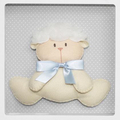 Imagem de Porta Maternidade Quadro AcrílicoOvelha Quarto Bebê Infantil Menino