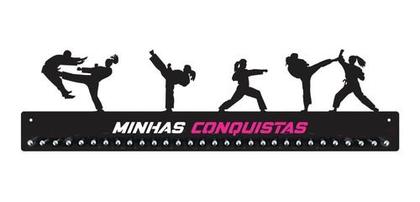 Imagem de Porta Medalhas Karate Fem Para Ate 100 Medalhas