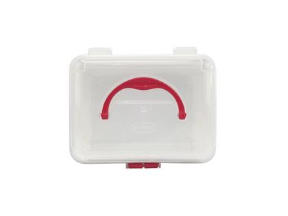 Imagem de Porta Medicamentos Remédio Maleta Primeiros Socorros Pequena Com Alça de Transporte e Trava de Segurança